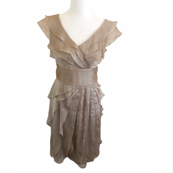 Adrianna Papell Tiered Chiffon Dress - Picture 3 of 10